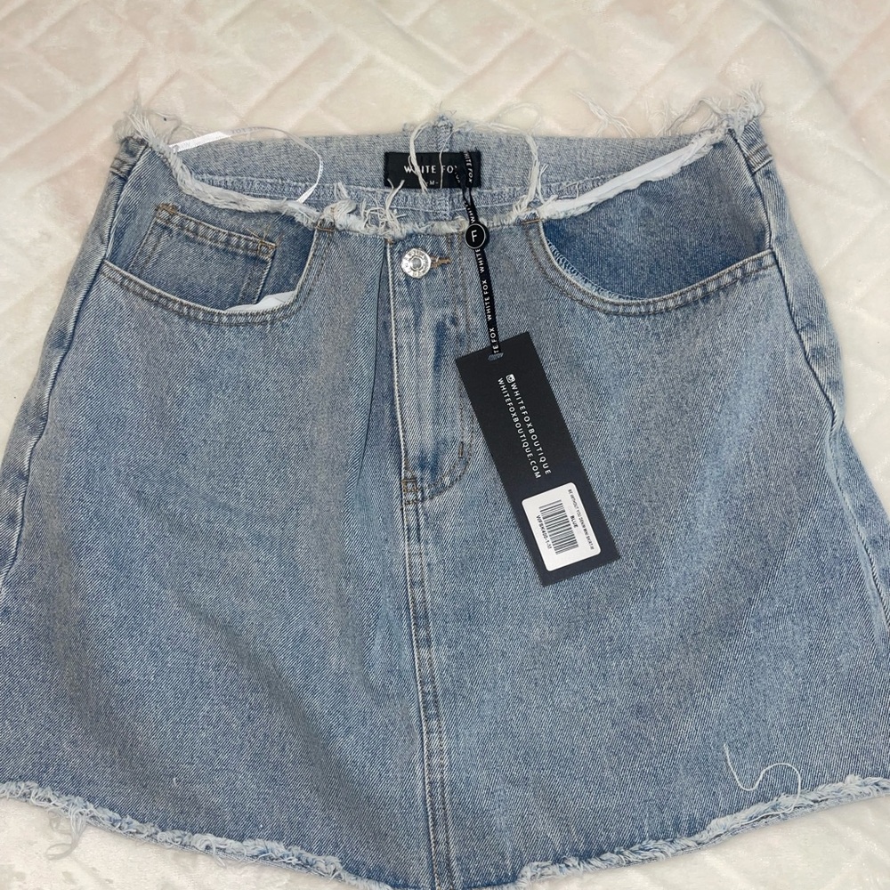 WHITEFOX NWT Denim  Skirt white fox